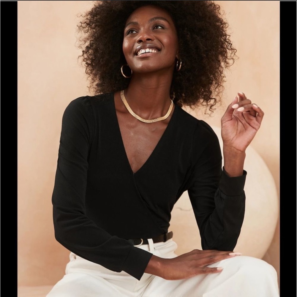 Banana Republic Crepe Wrap Shirt